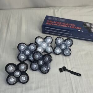5 Pack Replacement Blades for Freebird Head Shaver 5 Blade Razor Refills + Brush